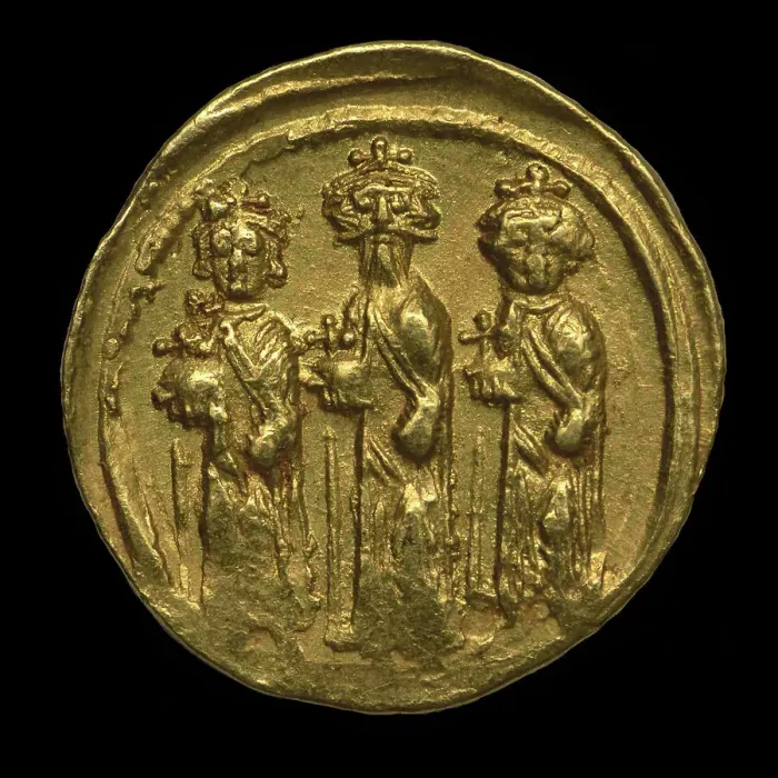 Framed Print : Solidus of Heraclius. Heraclius, Heraclius Constantine, and Heraclonas (Obverse), 639-641. Creator: Numismatic, Ancient Coins Framed Print : Solidus of Heraclius. Heraclius, Heraclius Constantine, and Heraclonas (Obverse), 639-641. Creator: Numismatic, Ancient Coins