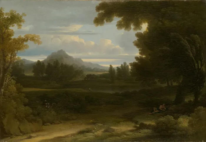Framed Print : Solitude, 1818. Creator: Joshua Shaw Framed Print : Solitude, 1818. Creator: Joshua Shaw