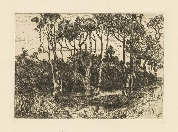 Framed Print : Solitude, 1880. Creator: Mary Nimmo Moran Framed Print : Solitude, 1880. Creator: Mary Nimmo Moran