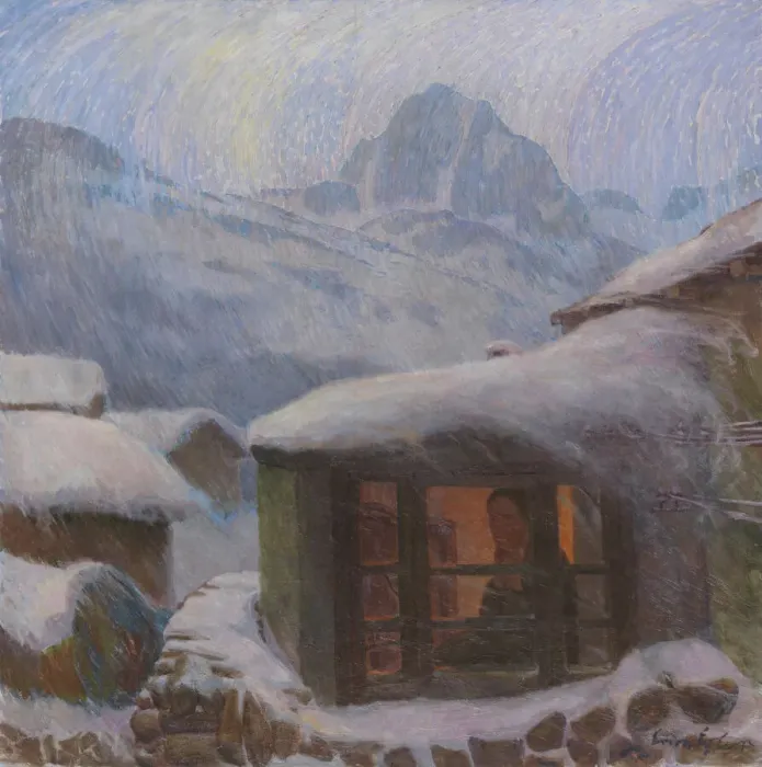 Framed Print : Solitude (Freezing rain), c. 1900. Creator: Erler, Erich (1870-1946) Framed Print : Solitude (Freezing rain), c. 1900. Creator: Erler, Erich (1870-1946)