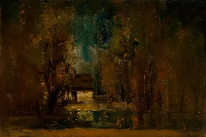Framed Print : Solitude in the Woods. Moon Night, 1870-1900. Creator: Ladislav Mednyanszky Framed Print : Solitude in the Woods. Moon Night, 1870-1900. Creator: Ladislav Mednyanszky