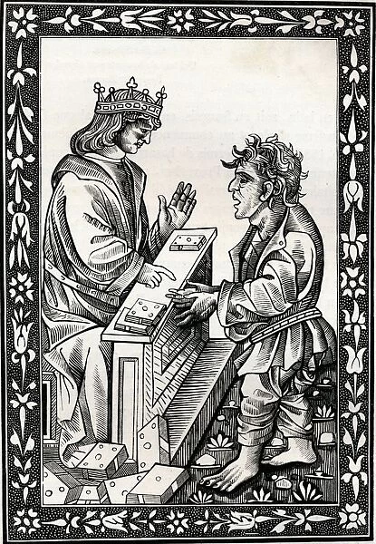 Solomon and Marcoul, 15th century, (1849). Creator: Unknown