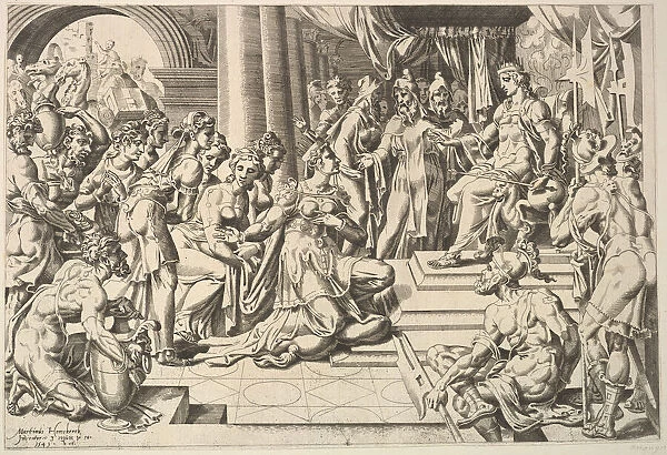 Solomon and the Queen of Sheba, 1549. Creator: Dirck Volkertsen Coornhert