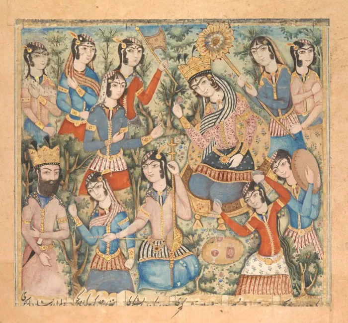 Framed Print : Solomon and the Queen of Sheba, early 19th century. Creator: Unknown Framed Print : Solomon and the Queen of Sheba, early 19th century. Creator: Unknown