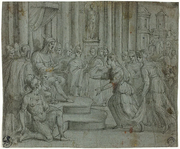 Solomon Receiving the Queen of Sheba, n.d. Creator: Bernardo Castello
