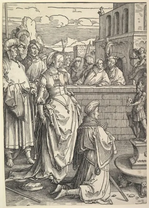 Framed Print : Solomon Worshiping an Idol, ca. 1514. Creator: Lucas van Leyden Framed Print : Solomon Worshiping an Idol, ca. 1514. Creator: Lucas van Leyden