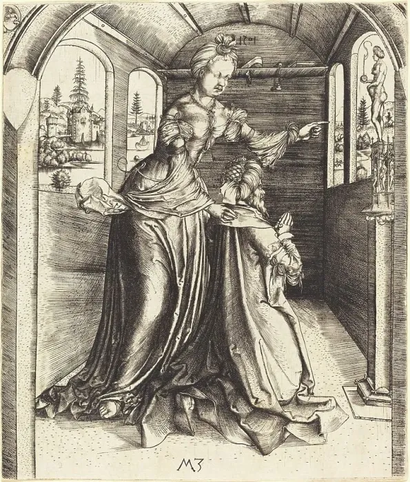Framed Print : Solomon Worshipping False Gods, 1501. Creator: Master MZ Framed Print : Solomon Worshipping False Gods, 1501. Creator: Master MZ