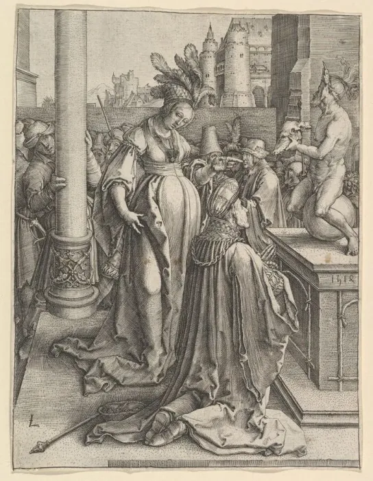 Framed Print : Solomons Idolatry, 1514. Creator: Lucas van Leyden Framed Print : Solomons Idolatry, 1514. Creator: Lucas van Leyden