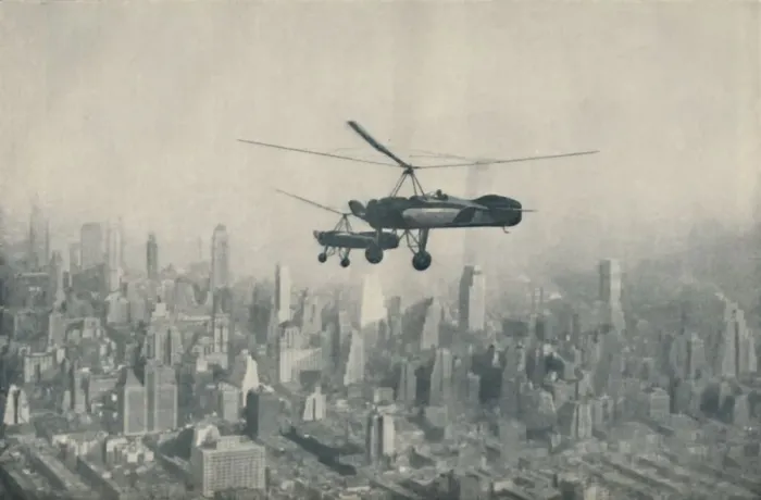 Framed Print : Solution of Aerial Transport Problems in Cities: Aeroplanes That Require No Aerodromes, c1935 Framed Print : Solution of Aerial Transport Problems in Cities: Aeroplanes That Require No Aerodromes, c1935