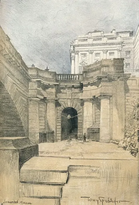 Framed Print : Somerset House, c1902. Artist: Tony Grubhofer Framed Print : Somerset House, c1902. Artist: Tony Grubhofer