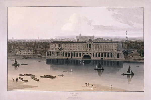 Somerset House, London, 1804. Artist: William Daniell