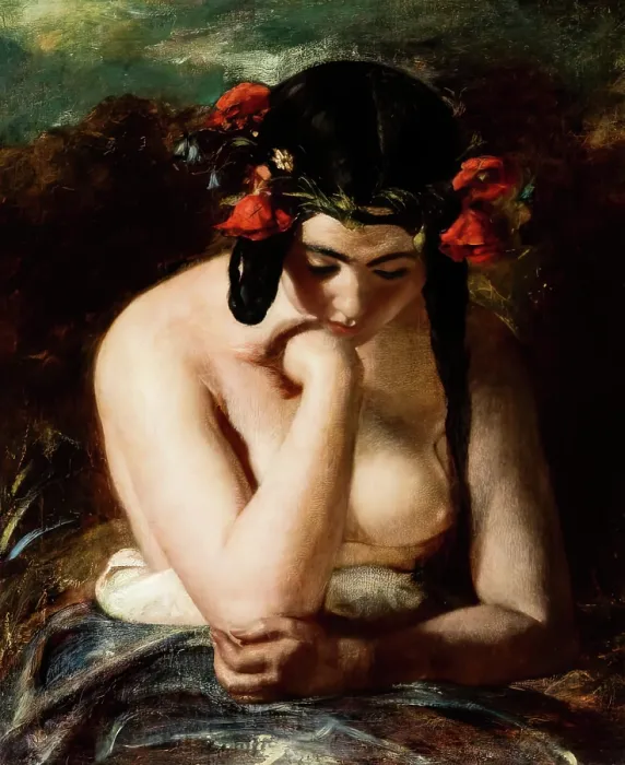 Framed Print : Somnolency, 1838. Creator: William Etty Framed Print : Somnolency, 1838. Creator: William Etty