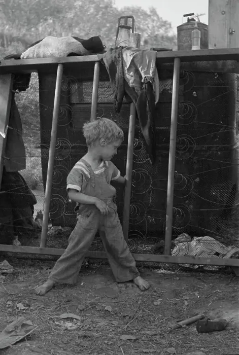 Framed Print : Son of destitute migrant, American River camp, near Sacramento, California, 1936. Creator: Dorothea Lange Framed Print : Son of destitute migrant, American River camp, near Sacramento, California, 1936. Creator: Dorothea Lange