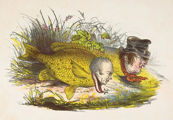Son Fish and Sucker, from The Comic Natural History of the Human Race, 1851
