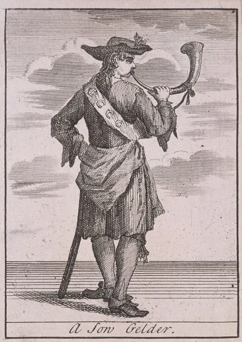Framed Print : A Son Gelder, Cries of London, (c1688?) Framed Print : A Son Gelder, Cries of London, (c1688?)