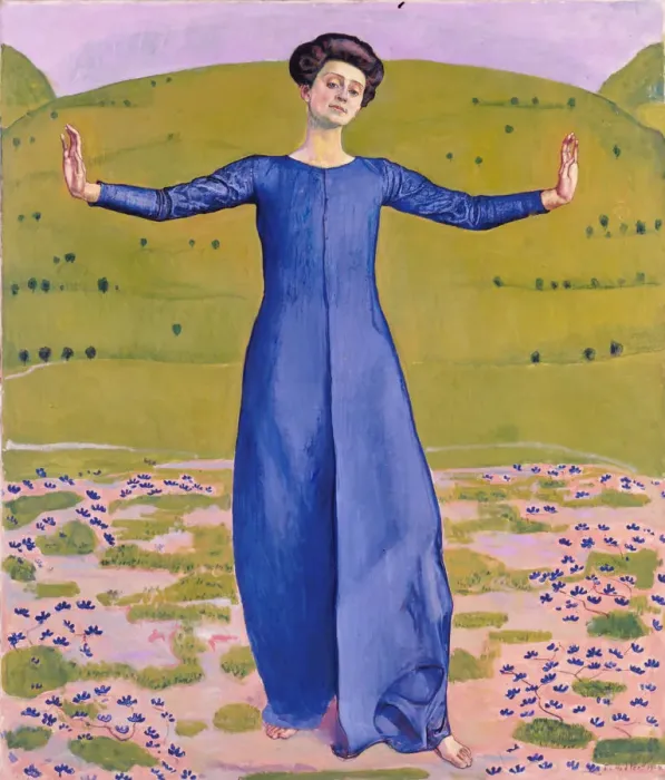 Framed Print : Song from afar, 1906. Artist: Hodler, Ferdinand (1853-1918) Framed Print : Song from afar, 1906. Artist: Hodler, Ferdinand (1853-1918)