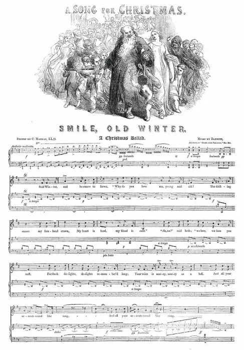 Framed Print : A Song for Christmas - Smile, Old Winter, 1850. Creator: Unknown. A Song for Christmas - Smile, Old Winter, 1850. Creator: Unknown Framed Print : A Song for Christmas - Smile, Old Winter, 1850. Creator: Unknown. A Song for Christmas - Smile, Old Winter, 1850. Creator: Unknown