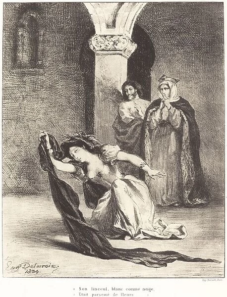 The Song of Ophelia (Act IV, Scene V), 1834. Creator: Eugene Delacroix