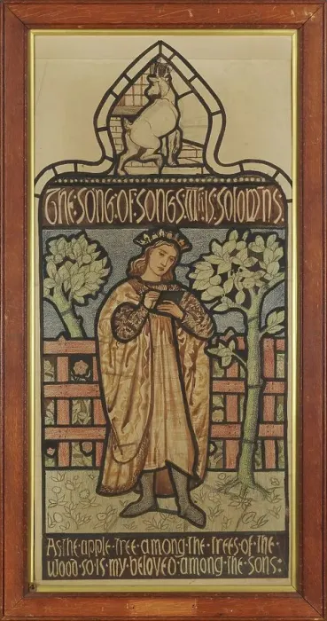 Framed Print : The Song of Solomon - As the Apple Tree among the Trees of the wood, 1862-3. Creator: Sir Edward Coley Burne-Jones Framed Print : The Song of Solomon - As the Apple Tree among the Trees of the wood, 1862-3. Creator: Sir Edward Coley Burne-Jones