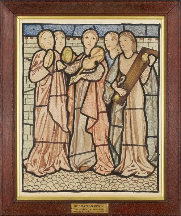 Framed Print : The Song of Solomon - I Charge You, O Daughters of Jerusalem, 1862-3. Creator: Sir Edward Coley Burne-Jones Framed Print : The Song of Solomon - I Charge You, O Daughters of Jerusalem, 1862-3. Creator: Sir Edward Coley Burne-Jones