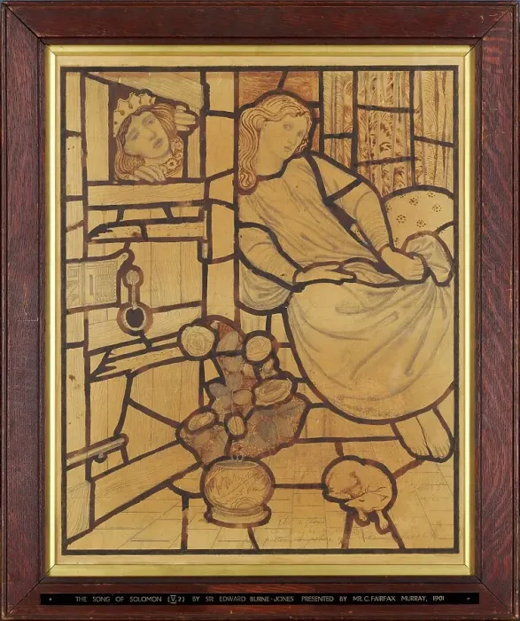 Framed Print : The Song of Solomon - I Sleep, but my Heart waketh, 1862. Creator: Sir Edward Coley Burne-Jones Framed Print : The Song of Solomon - I Sleep, but my Heart waketh, 1862. Creator: Sir Edward Coley Burne-Jones