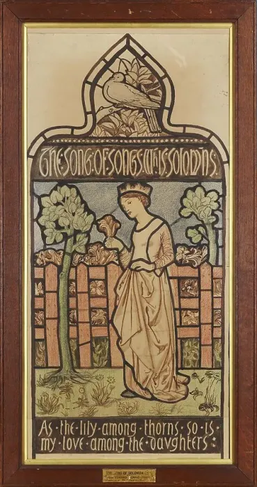 Framed Print : The Song of Solomon - As the Lily among Thorns, 1862-3. Creator: Sir Edward Coley Burne-Jones Framed Print : The Song of Solomon - As the Lily among Thorns, 1862-3. Creator: Sir Edward Coley Burne-Jones