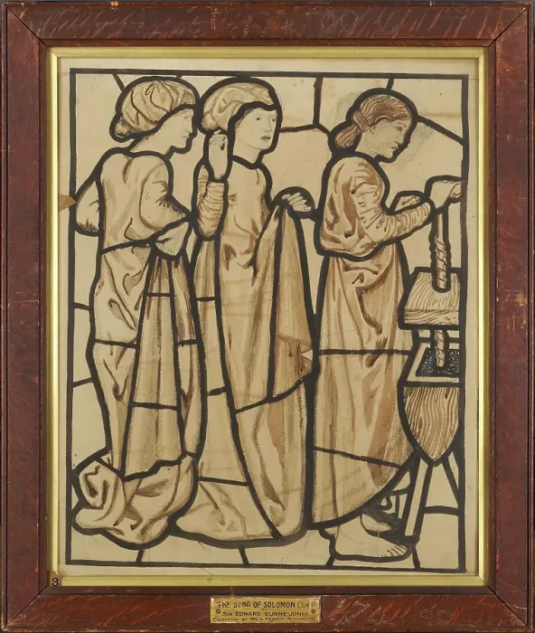 Framed Print : The Song of Solomon - My Mother's Children were angry with me, 1862-3. Creator: Sir Edward Coley Burne-Jones Framed Print : The Song of Solomon - My Mother's Children were angry with me, 1862-3. Creator: Sir Edward Coley Burne-Jones