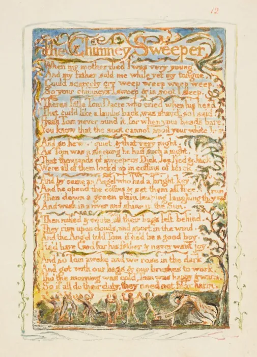 Framed Print : Songs of Innocence and of Experience: The Chimney Sweeper, ca. 1825 Framed Print : Songs of Innocence and of Experience: The Chimney Sweeper, ca. 1825