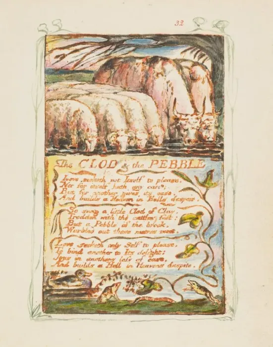 Framed Print : Songs of Innocence and of Experience: The Clod & the Pebble, ca. 1825 Framed Print : Songs of Innocence and of Experience: The Clod & the Pebble, ca. 1825
