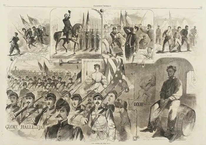 Framed Print : The Songs of the War, 1861. Creator: Unknown Framed Print : The Songs of the War, 1861. Creator: Unknown