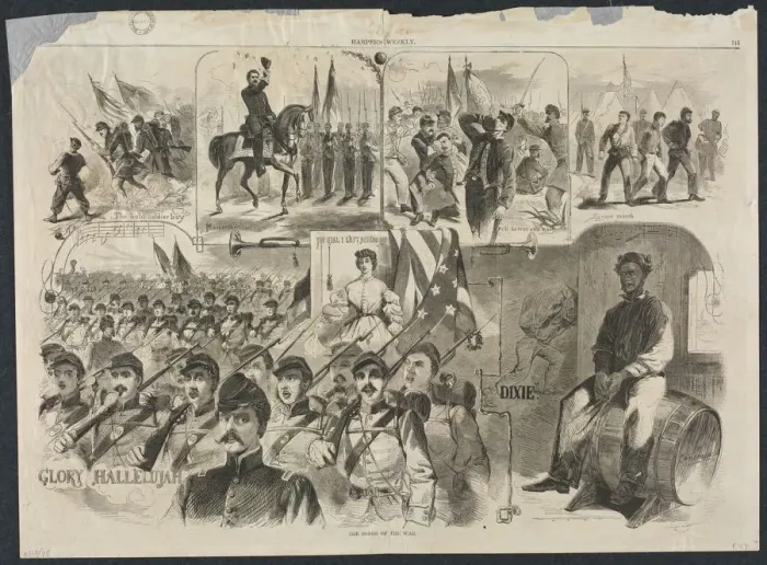 Framed Print : The Songs of the War, 1861. Creator: Winslow Homer (American, 1836-1910) Framed Print : The Songs of the War, 1861. Creator: Winslow Homer (American, 1836-1910)