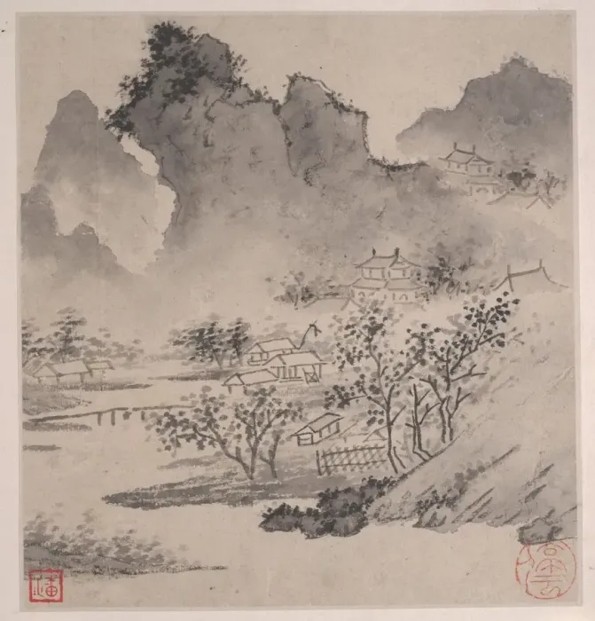 Framed Print : Eight Songs of the Xiao and Xiang Rivers. Creator: Wen Zhengming Framed Print : Eight Songs of the Xiao and Xiang Rivers. Creator: Wen Zhengming
