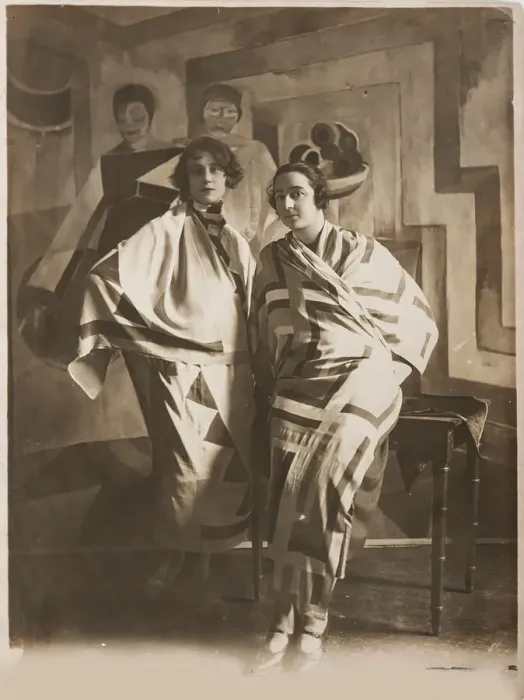 Framed Print : Sonia Delaunay in her studio, c. 1924. Creator: Anonymous Framed Print : Sonia Delaunay in her studio, c. 1924. Creator: Anonymous
