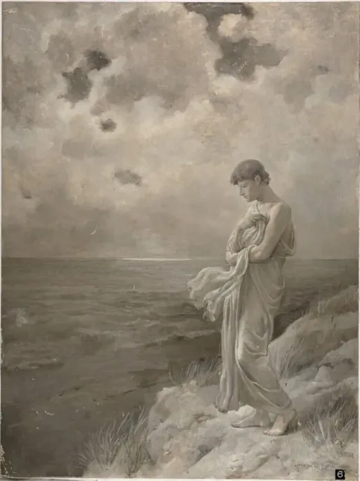 Framed Print : Sonnet: When I have fears that I may cease to be, 1887. Creator: Will H. Low Framed Print : Sonnet: When I have fears that I may cease to be, 1887. Creator: Will H. Low