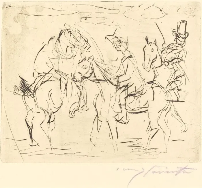 Framed Print : Sonntagsreiter (Sunday Riders), 1920. Creator: Lovis Corinth Framed Print : Sonntagsreiter (Sunday Riders), 1920. Creator: Lovis Corinth