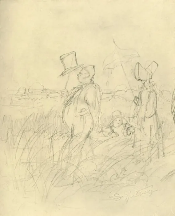 Framed Print : Sonntagsspaziergang, mid-late 19th century, (c1924). Creator: Carl Spitzweg Framed Print : Sonntagsspaziergang, mid-late 19th century, (c1924). Creator: Carl Spitzweg