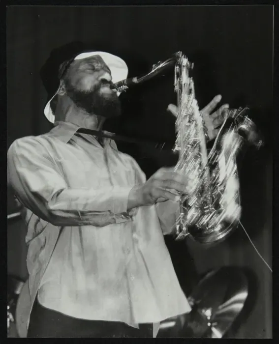 Framed Print : Sonny Rollins playing tenor saxophone at Wembley Conference Centre, London, 1979 Framed Print : Sonny Rollins playing tenor saxophone at Wembley Conference Centre, London, 1979