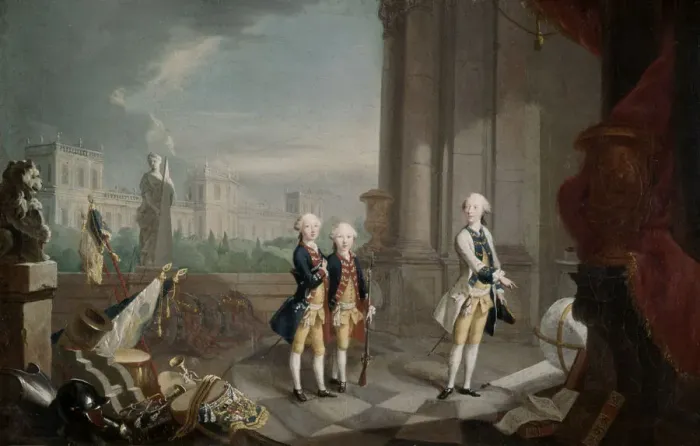 Framed Print : The Sons of Frederick II of Hesse-Kassel Landgrave, (1770-1829?). Artist: Johann Heinrich Wilhelm Tischbein Framed Print : The Sons of Frederick II of Hesse-Kassel Landgrave, (1770-1829?). Artist: Johann Heinrich Wilhelm Tischbein