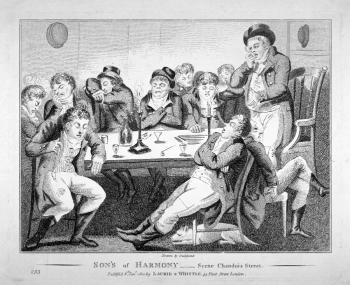 Framed Print : Sons of harmony - scene Chandois Street, 1801 Framed Print : Sons of harmony - scene Chandois Street, 1801