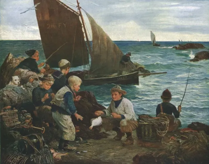 Framed Print : Sons of the Sea, c1912, (c1930). Creator: John Robertson Reid Framed Print : Sons of the Sea, c1912, (c1930). Creator: John Robertson Reid