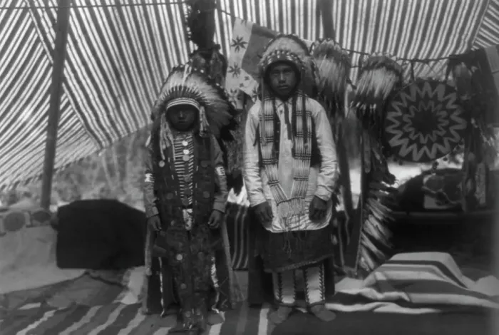 Framed Print : Sons of Yakima chief, 1910, c1910. Creator: Edward Sheriff Curtis Framed Print : Sons of Yakima chief, 1910, c1910. Creator: Edward Sheriff Curtis