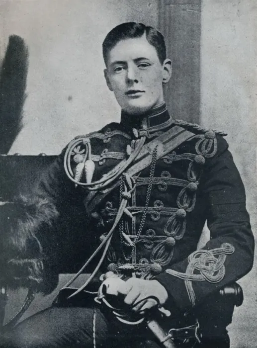 Framed Print : Soon he was a dashing subaltern in the 4th Hussars, 1895, (1945) Framed Print : Soon he was a dashing subaltern in the 4th Hussars, 1895, (1945)