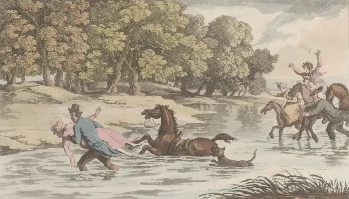 Framed Print : Sophia Rescued from the Water, from The Vicar of Wakefield, May 1, 1817 Framed Print : Sophia Rescued from the Water, from The Vicar of Wakefield, May 1, 1817