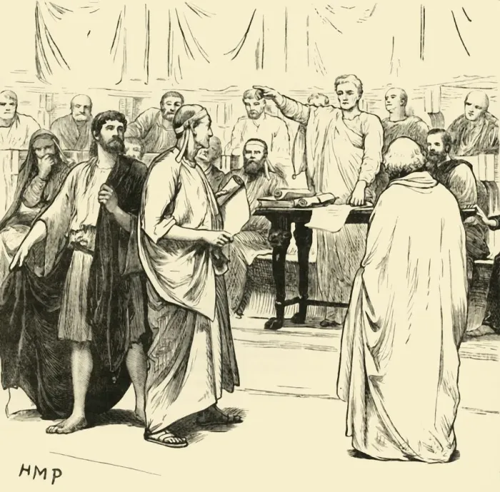 Framed Print : The Sophists Expelled from Rome, 1890. Creator: Unknown Framed Print : The Sophists Expelled from Rome, 1890. Creator: Unknown