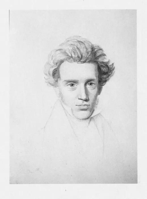 Framed Print : Soren Kierkegaard (1813-1855), c. 1840. Artist: Kierkegaard, Niels Christian (1806-1882)