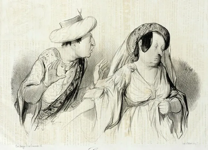 Framed Print : Sortez!...(Bajazet), 1841. Creator: Honore Daumier Framed Print : Sortez!...(Bajazet), 1841. Creator: Honore Daumier