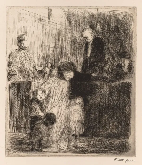Framed Print : Sortie de lAudience. Creator: Jean Louis Forain (French, 1852-1931) Framed Print : Sortie de lAudience. Creator: Jean Louis Forain (French, 1852-1931)
