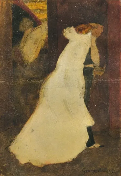 Framed Print : Sortie de Theatre, 1898. Artist: George Bottini Framed Print : Sortie de Theatre, 1898. Artist: George Bottini