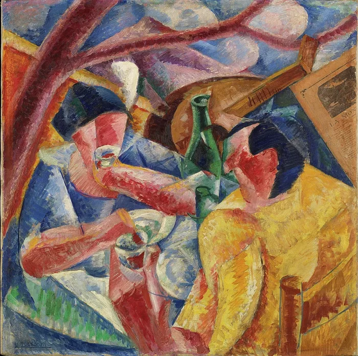 Framed Print : Sotto il pergolato a Napoli (Under the pergola in Naples), 1914. Creator: Boccioni, Umberto (1882-1916) Framed Print : Sotto il pergolato a Napoli (Under the pergola in Naples), 1914. Creator: Boccioni, Umberto (1882-1916)