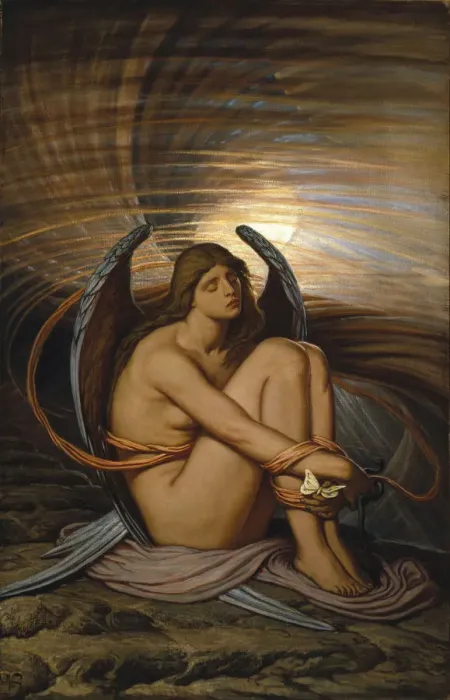 Framed Print : Soul in Bondage, 1891-1892. Artist: Vedder, Elihu (1836-1923) Framed Print : Soul in Bondage, 1891-1892. Artist: Vedder, Elihu (1836-1923)